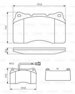 Гальмівні колодки, дискові BOSCH 0 986 494 131 (фото 1)