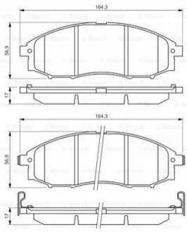 Гальмівні колодки, дискові BOSCH 0 986 494 152 (фото 1)