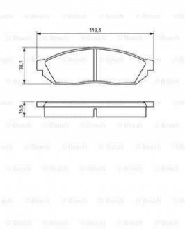 Гальмівні колодки, дискові BOSCH 0 986 494 208 (фото 1)