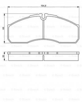 Гальмівні колодки, дискові BOSCH 0 986 494 266 (фото 1)