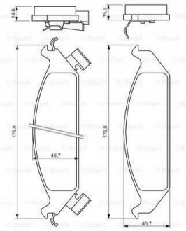 Томозні колодки передн. CHRYSLER STRATUS -01 BOSCH 0986494313 (фото 1)