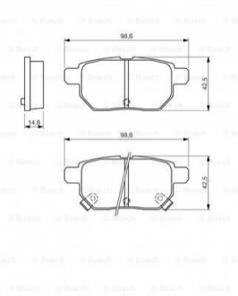 Гальмівні колодки, дискові BOSCH 0 986 494 328 (фото 1)