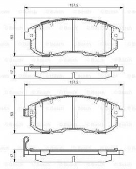 Гальмівні колодки, дискові BOSCH 0 986 494 337 (фото 1)