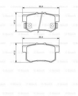 Гальмівні колодки, дискові BOSCH 0 986 494 358 (фото 1)