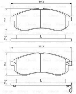 Гальмівні колодки дискові BOSCH 0986494362 (фото 1)