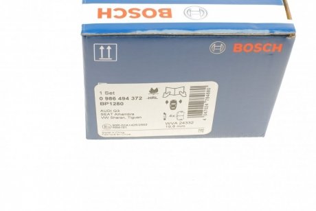 Гальмівні колодки, дискові BOSCH 0 986 494 372 (фото 1)