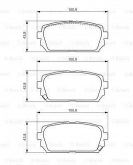 Гальмівні колодки, дискові BOSCH 0 986 494 400 (фото 1)