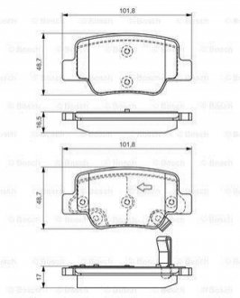 Гальмівні колодки, дискові BOSCH 0 986 494 404 (фото 1)