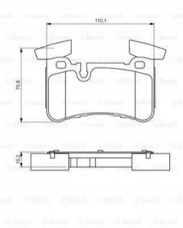 Колодки гальмівні дискові BOSCH 0 986 494 411 (фото 1)