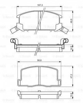 Гальмівні колодки, дискові BOSCH 0 986 494 412 (фото 1)