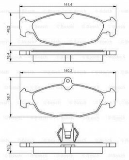 Гальмівні колод. диск. OPEL DAEWOO Lanos BOSCH 0986494413 (фото 1)