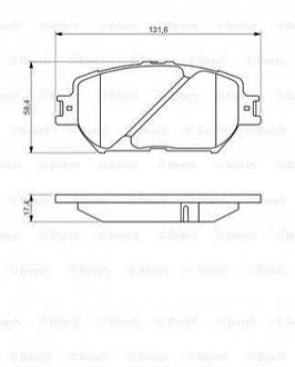 TOYOTA гальмівні колодки передн. Camry 01- BOSCH 0986494418 (фото 1)