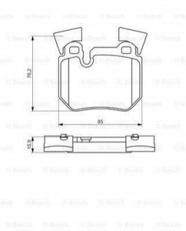 Колодки гальмівні дискові BOSCH 0 986 494 421 (фото 1)