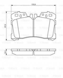 Гальмівні колодки, дискові BOSCH 0 986 494 423 (фото 1)