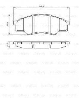 Гальмівні колодки, дискове гальмо (набір) BOSCH 0986494425 (фото 1)