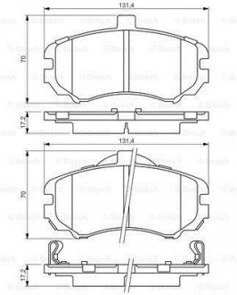 Гальмівні колодки, дискове гальмо (набір) BOSCH 0986494426 (фото 1)