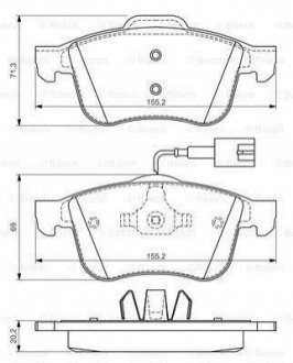 Колодки тормозные дисковые BOSCH 0 986 494 465 (фото 1)