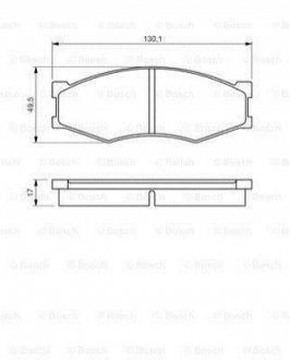 Комплект тормозных колодок, дисковый тормоз BOSCH 0 986 494 541 (фото 1)