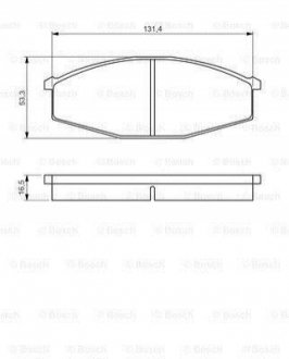 ГАЛЬМІВНІ КОЛОДКИ,ДИСКОВІ BOSCH 0 986 494 566 (фото 1)