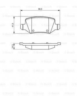 Гальмівні колодки, дискові BOSCH 0 986 494 569 (фото 1)