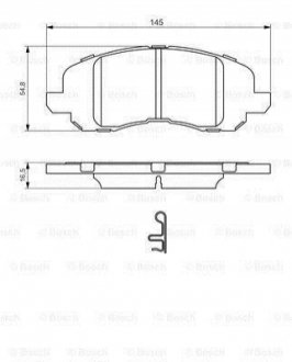 Гальмівні колодки, дискові BOSCH 0 986 494 575 (фото 1)