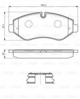 Гальмівні колодки, дискові BOSCH 0 986 494 582 (фото 1)