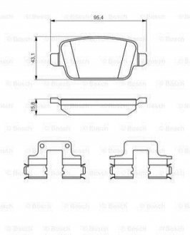 Гальмівні колодки, дискові BOSCH 0 986 494 639 (фото 1)