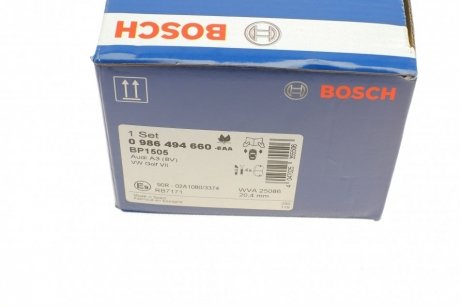 Гальмівні колодки, дискові BOSCH 0 986 494 660 (фото 1)