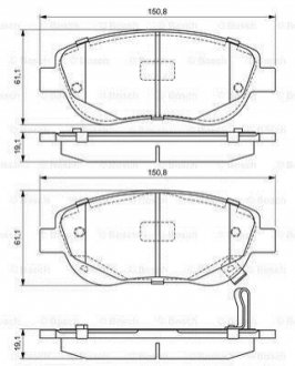 Гальмівні колодки, дискові BOSCH 0 986 494 682 (фото 1)