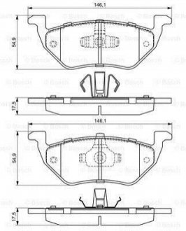 Гальмівні колодки, дискові BOSCH 0 986 494 683 (фото 1)