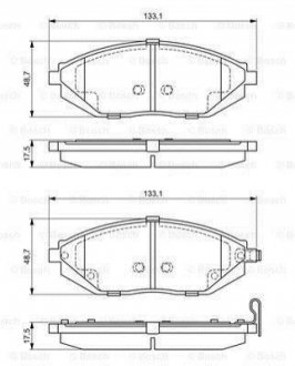 Гальмівні колодки, дискові BOSCH 0 986 494 684 (фото 1)