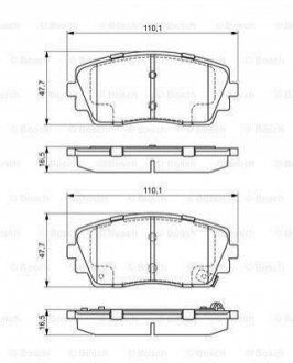 Гальмівні колодки, дискові BOSCH 0 986 494 688 (фото 1)