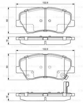 Гальмівні колодки, дискові BOSCH 0 986 494 691 (фото 1)