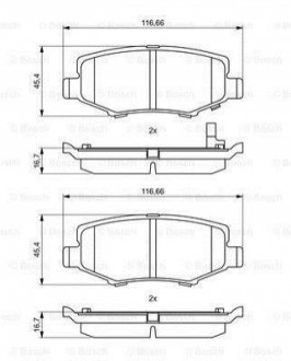 Гальмівні колодки, дискові BOSCH 0 986 494 706 (фото 1)