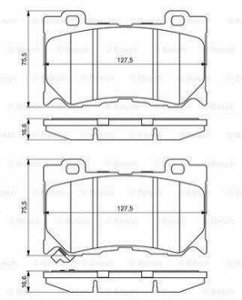 Гальмівні колодки, дискові BOSCH 0 986 494 707 (фото 1)