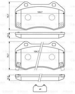 Гальмівні колодки, дискові BOSCH 0 986 494 718 (фото 1)