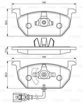 Гальмівні колодки, дискові BOSCH 0 986 494 721 (фото 1)