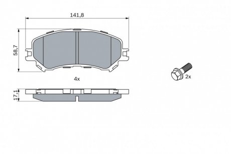 Колодки тормозные BOSCH 0 986 494 722 (фото 1)