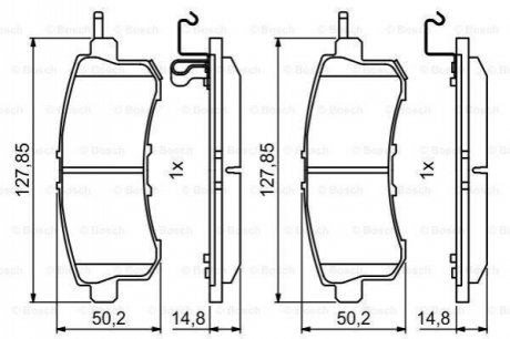 Колодки тормозные BOSCH 0 986 494 778 (фото 1)