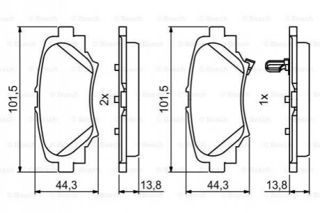 Колодки тормозные BOSCH 0 986 494 803 (фото 1)