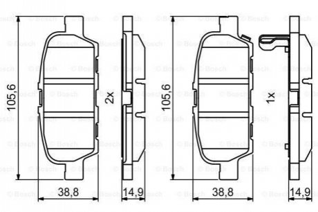 Колодки тормозные BOSCH 0 986 494 857 (фото 1)