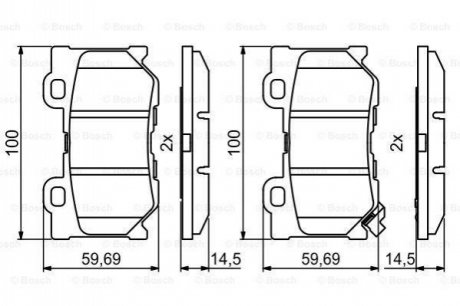 Гальмівні колодки, дискові BOSCH 0 986 494 863 (фото 1)