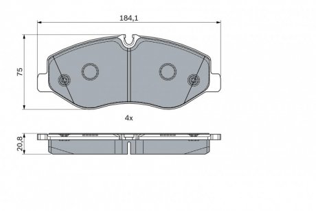 Гальмівні колодки, дискові BOSCH 0986494914 (фото 1)