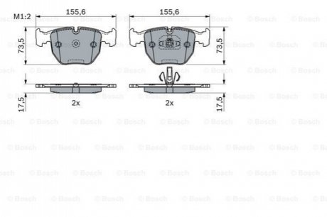 Гальмівні колодки, дискові BOSCH 0 986 494 918 (фото 1)