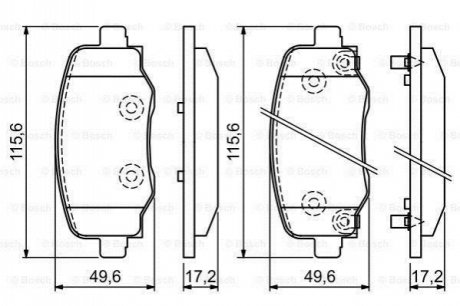 Гальмівні колодки, дискові BOSCH 0 986 494 930 (фото 1)