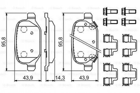 Гальмівні колодки, дискові BOSCH 0 986 494 935 (фото 1)