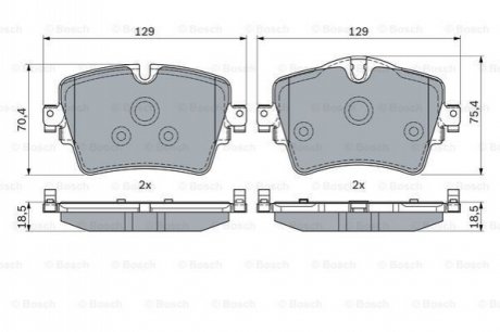 Гальмівні колодки, дискові BOSCH 0 986 494 940 (фото 1)