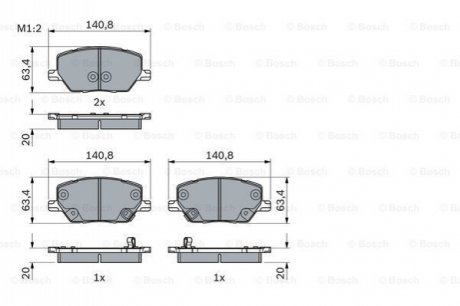 Гальмівні колодки, дискові BOSCH 0 986 494 941 (фото 1)