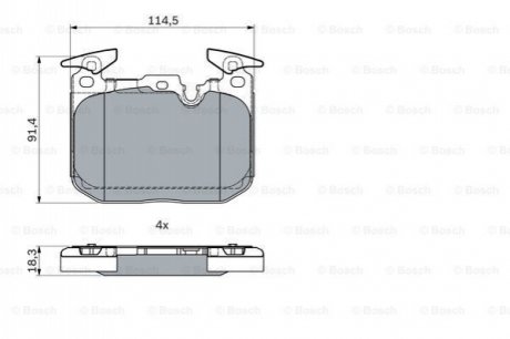 Гальмівні колодки, дискові BOSCH 0986494947 (фото 1)