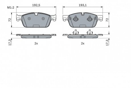 Гальмівні колодки, дискові BOSCH 0986494962 (фото 1)